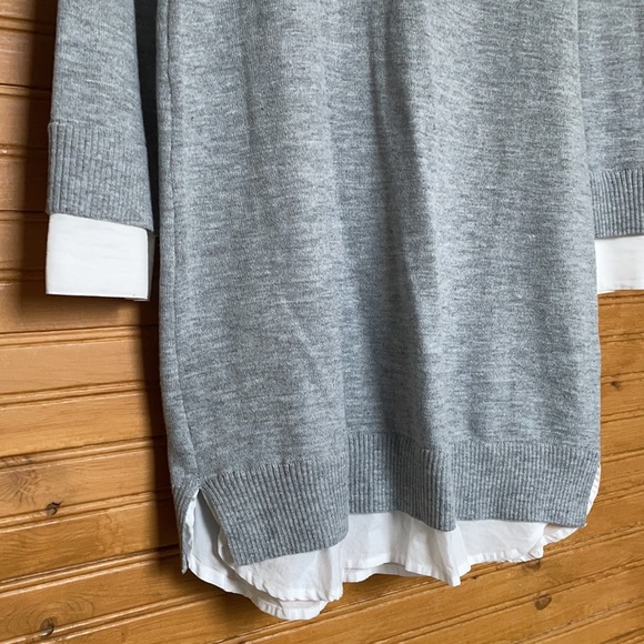 Sweater dress with faux button up underneath - Picture 2 of 3